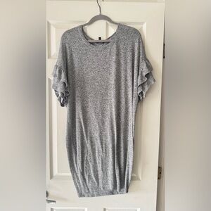 Express Women's  Heather Gray Knit T-Shirt Dress